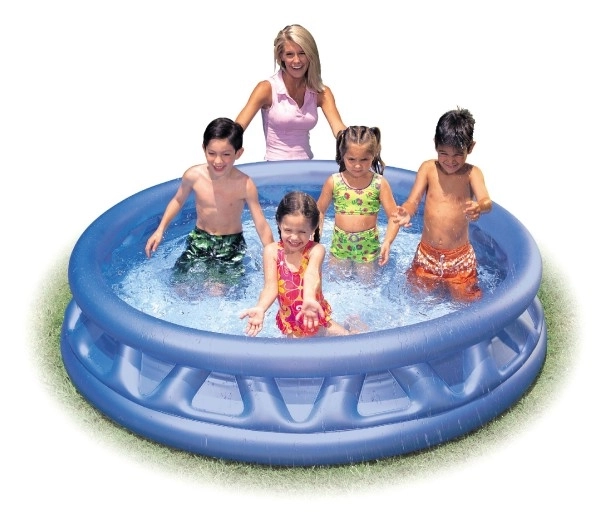 Oppustelig rund pool 188x46cm i kasse