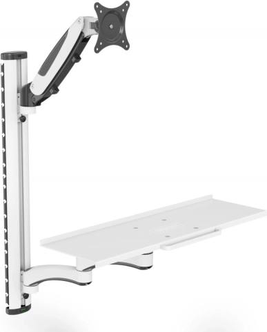 vægbeslag til skærm og tastatur DIGITUS, op til 32" og 8 kg, drejeligt og højdejusterbart
