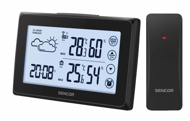 Digital vejrstation med touchskærm og sensor
