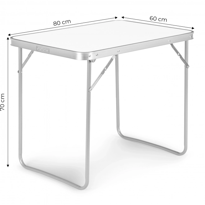 Foldbar campingbord 80x60 cm