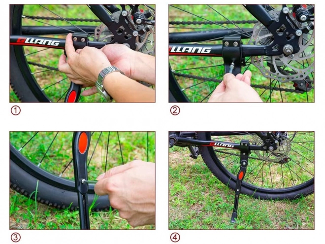 Justerbart sidestativ til cykler