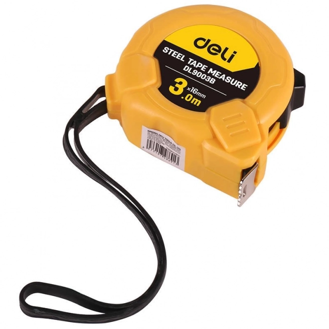 Målebånd 3m/16mm Deli Tools EDL9003B (Gul)