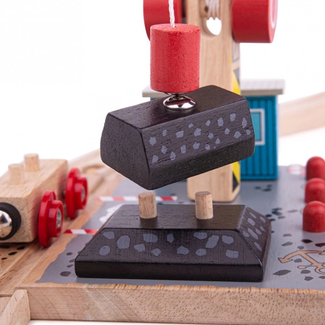 Bigjigs Rail Kuldok med kran