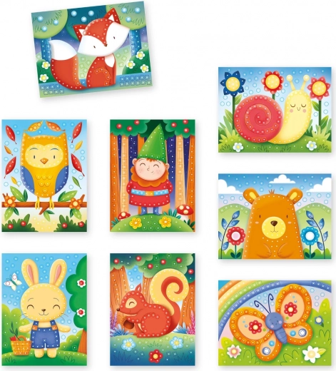 Rigt sæt med skovmotiver