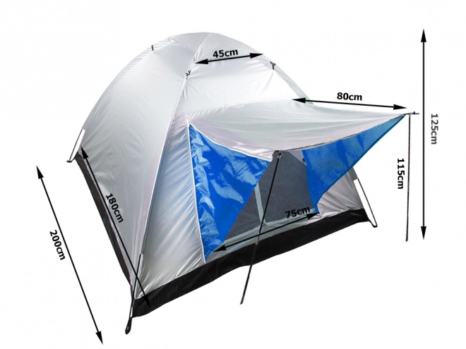 Camping telt med baldakin til 4 personer