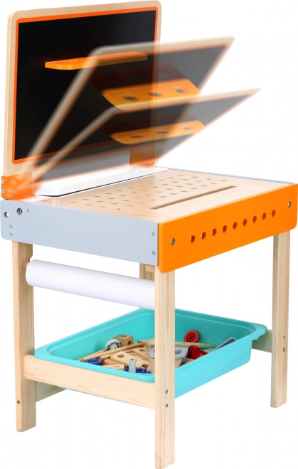 Træ foldbar arbejdsbord til børn 2-i-1
