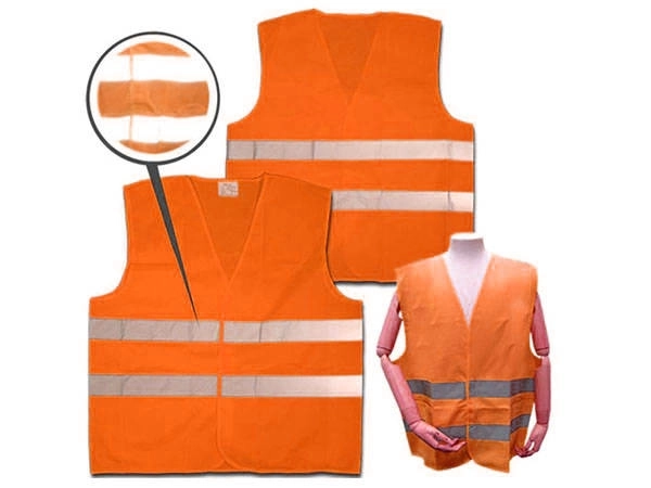 Reflekterende vest med velcrolukning orange XXL