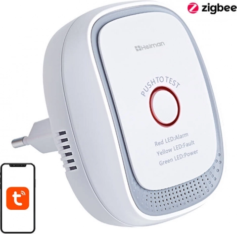 Smart detektor for lækage af naturgas HEIMAN Zigbee