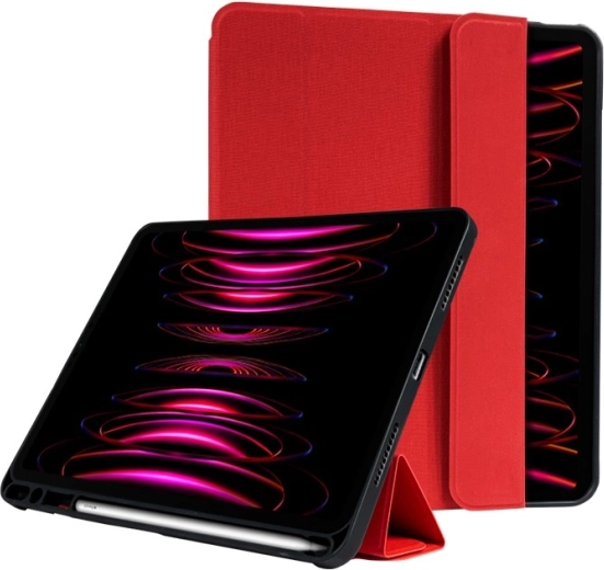 FlexFolio-cover til iPad Air 11 og iPad Pro 11 med Apple Pencil-funktion – rød