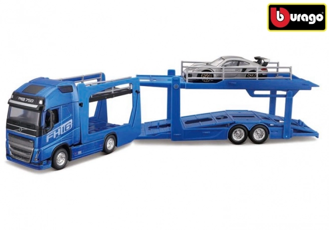 Multifunktionel transportvogn STR FIRE 1:43 med Volvo FH16 og Porsche 911 GT2 RS