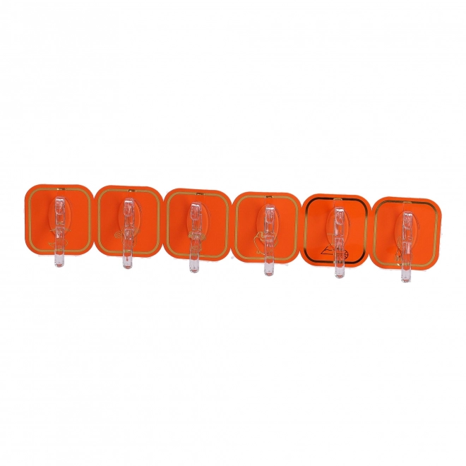 Selvklæbende kroge 6 stk - orange