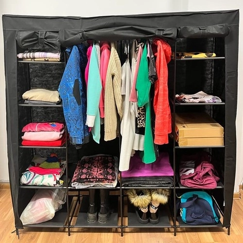 Foldbar stofgarderobe 170x170cm Ruhhy 23740