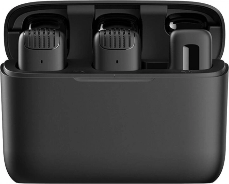 Trådløse knaphulsmikrofoner APEXEL APL-MIC008 med opladningsetui (USB‑C), 2 stk.