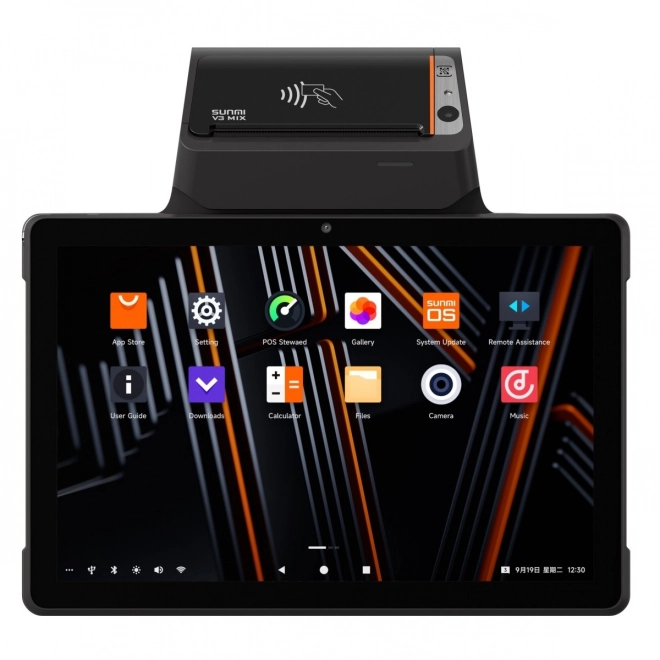 Mobil terminal Sunmi V3 Mix, Android 13, 4/32GB, 2+0.3 MP kamera, 4G, fingeraftrykslæser, printer 80 mm