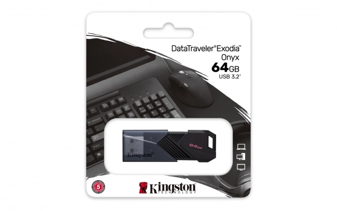Data Traveler Exodia Onyx 64GB USB3.2 Gen1 flashdisk