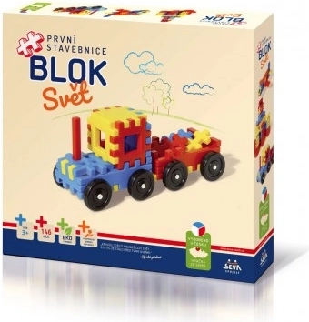Byggesæt BLOK Verden plast 146 stk.