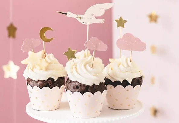 Dekorationer til muffins – stork
