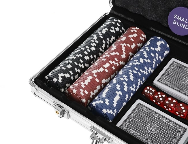 Poker - sæt med 300 jetoner i HQ-kuffert