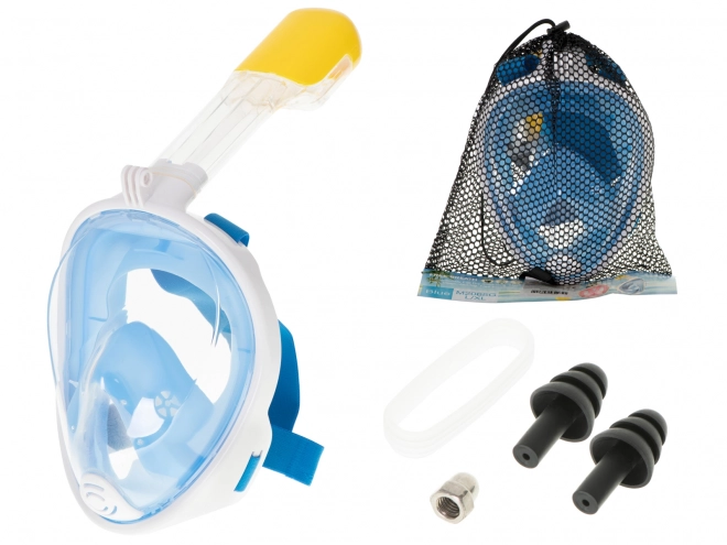 Foldbar helmaske med snorkel L/XL blå