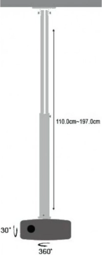 Justerbar højde 110–190 cm