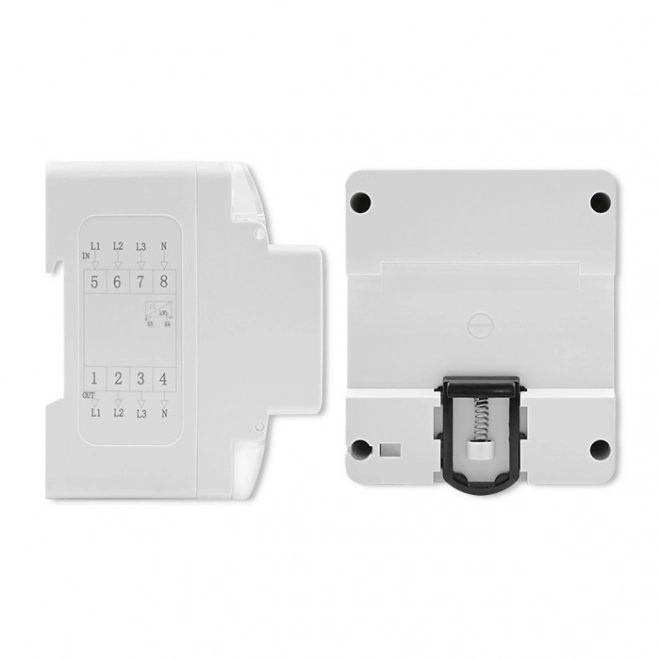 Trefase elektronisk elmåler | DIN skinne | 400V | LCD | 4P