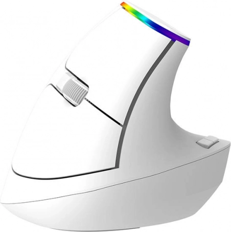 Trådløs vertikal mus Delux M618C RGB hvid