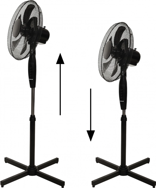 Stående gulvventilator – 3 tilstande, 5 blade, sort