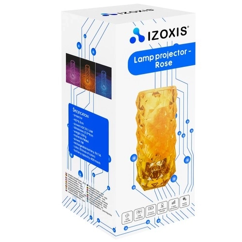 Lampe med LED-projektor - rose, Izoxis 22518