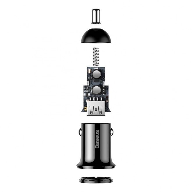 biloplader Baseus Grain Pro 2x USB sort