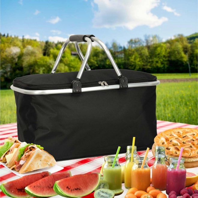 Sammenklappelig termokurv til picnic sort