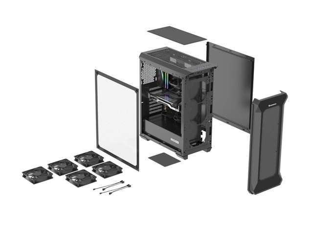 Skab Genesis Irid 505F med vindue USB 3.0