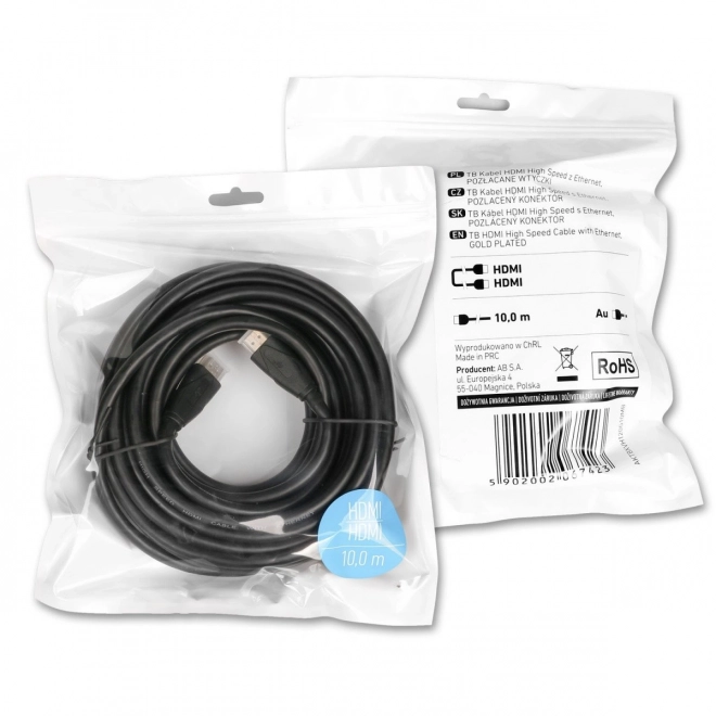 HDMI kabel v2.0 15 m forgyldt