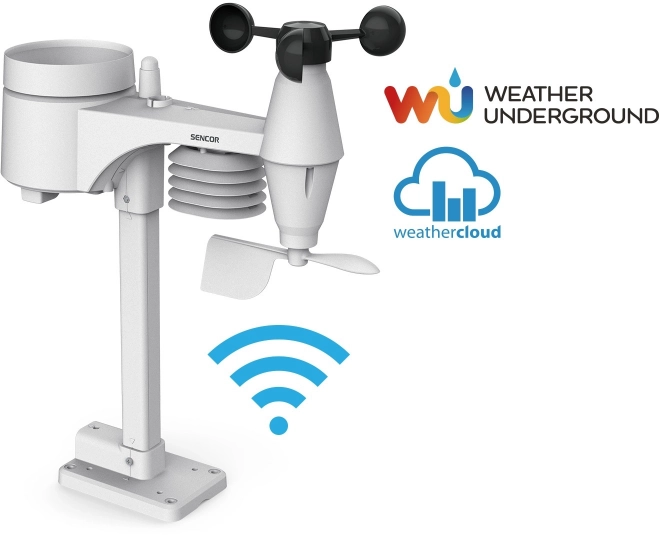 Professionel vejrstation med WiFi sensor 5i1