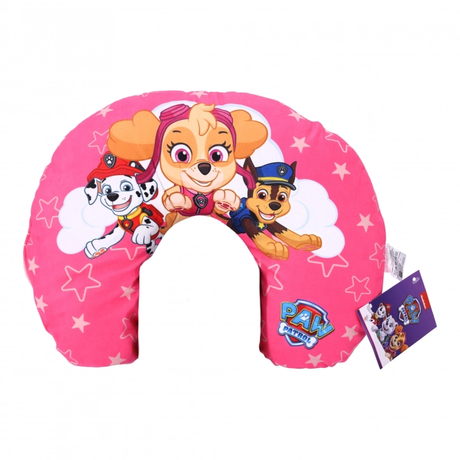 Nakkestøtte, rejsepude til autostol Paw Patrol - lyserød, 35x30 cm LICENSERET ORIGINAL PRODUKT