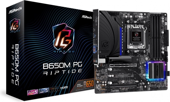 ASRock B650M PG Riptide – microATX bundkort AM5 med DDR5 og PCIe 5.0