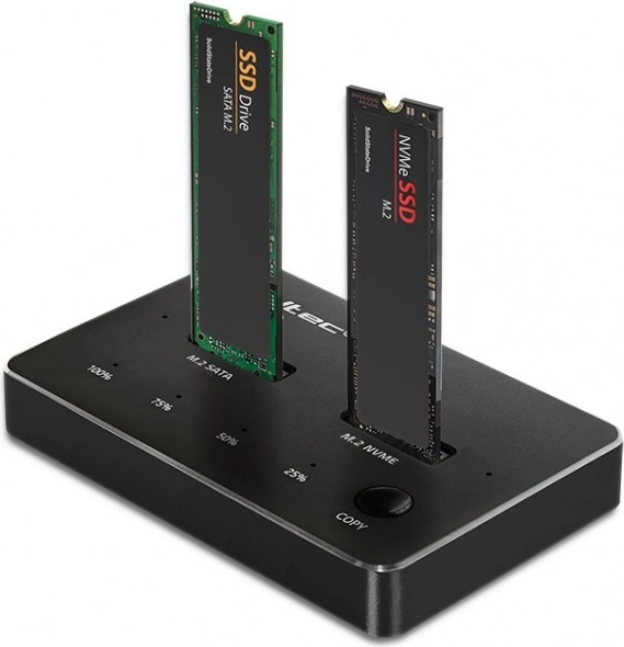 Dockingstation til SSD M.2 | NVMe | SATA | USB-C | Dual 2 x 2TB
