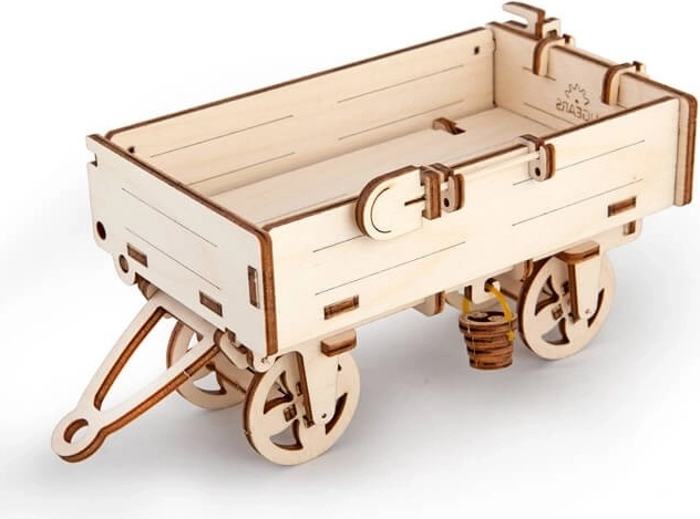 træ mekanisk 3D‑puslespil påhæng – UGEARS tipvogn (68 dele)