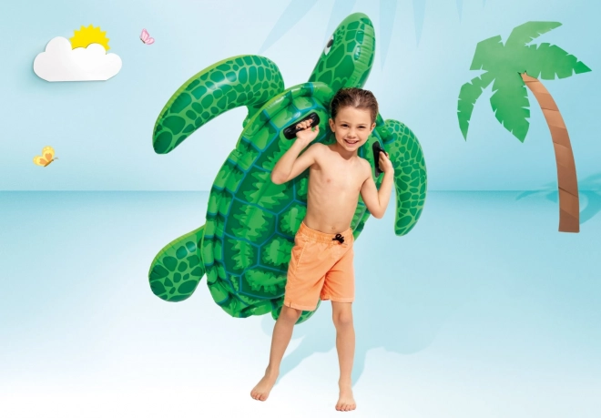 Oppustelig skildpadde med håndtag - 150 x 127 cm