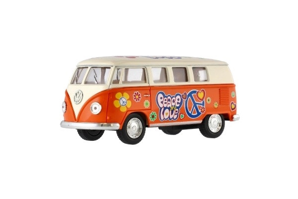 Autobus Kinsmart VW Klassisk metal/plast 13cm med tilbagespoling