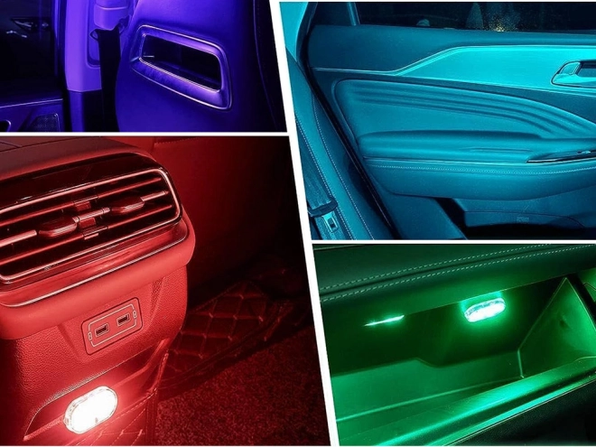 LED RGB bil interiørbelysning - trådløst tilbehør