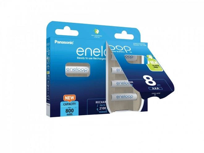 Genopladelige batterier Eneloop AAA 800 mAh 8 stk