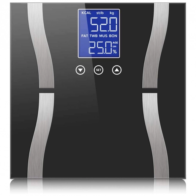 Analytisk 180kg glas badevægt med LCD-display
