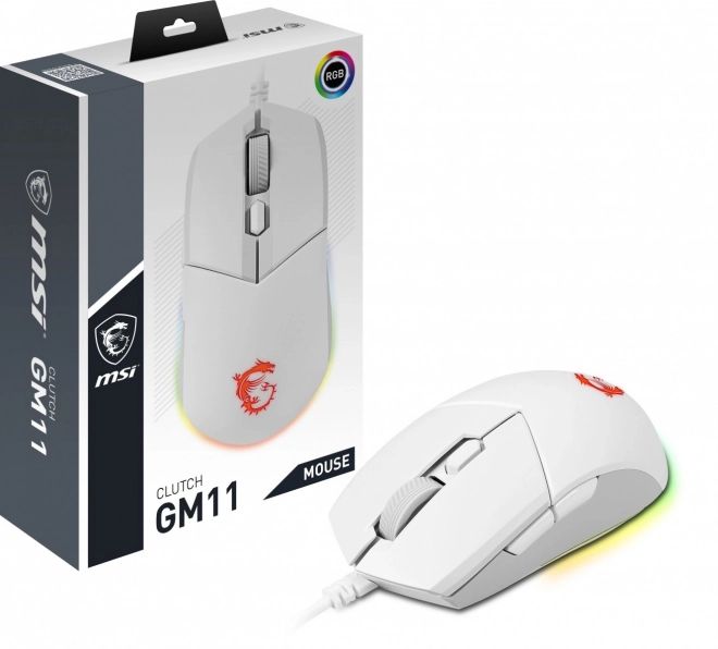 Gaming mus Clutch hvid