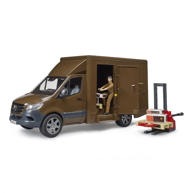 UPS Delivery Bruder MB Sprinter med figur og tilbehør