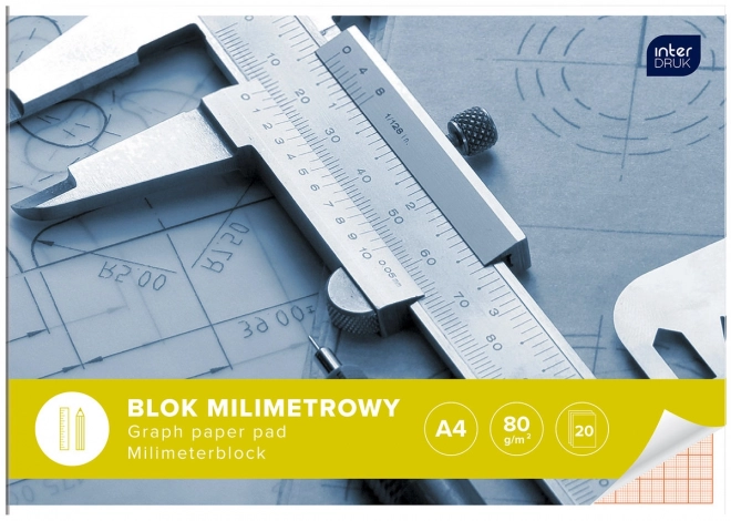 Millimeterblok A4 - 20 ark