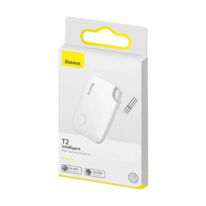 Intelligent mini Bluetooth lokator Baseus T2 hvid