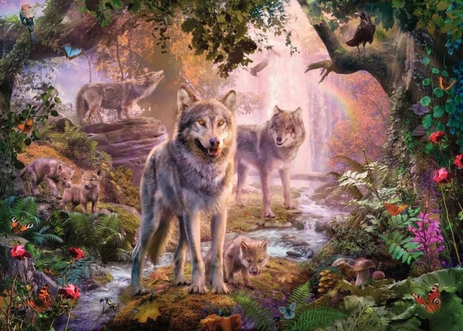 Ravensburger puslespil Ulvefamilie om sommeren 1000 brikker