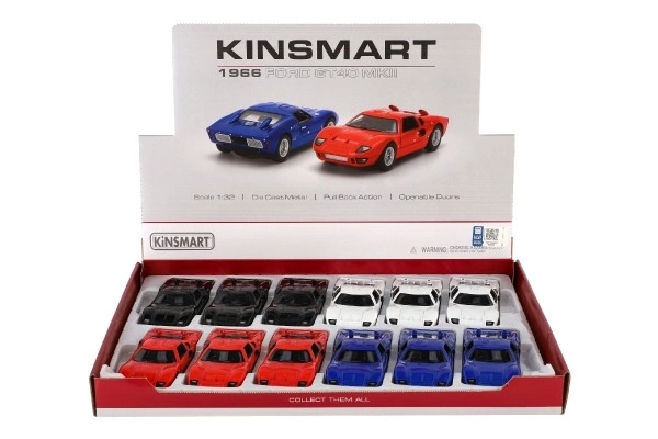 Auto Kinsmart 1966 Ford GT40 MKII metal/plast 13 cm mix farver