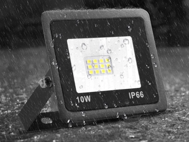 Udendørs LED halogenprojektør 10W 6000K vandtæt