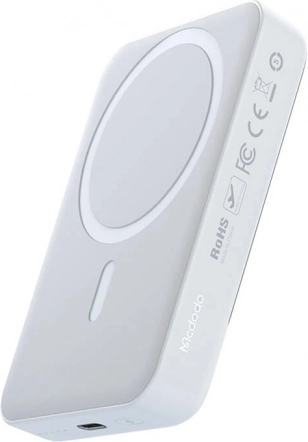 Mcdodo magnetisk powerbank 10000 mAh, 20 W (hvid)